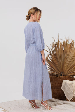 Платье AMORI 9848 полоска голубая фото 3