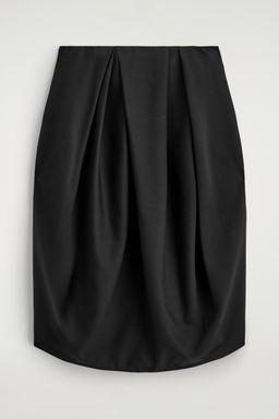 FALDA TULIP?N MIDI DE LANA PLISADA