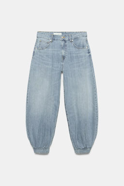 JEANS TRF BALLOON TIRO MEDIO / Azul claro - Zara фото 5