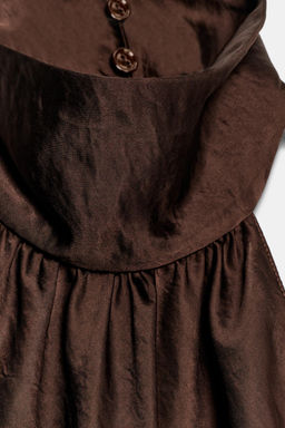 VESTIDO LARGO CUELLO HALTER ZW COLLECTION / Marr?n - Zara фото 9