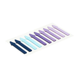 Цена за 2 шт. Блок-закладки с липким краем «Стрелки», 10 цветов по 20 штук, 5×41 мм, пластиковые