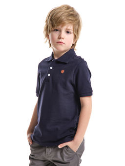 Футболка поло для мальчика в школу синий UD 7827 синий - Mini maxi фото 4