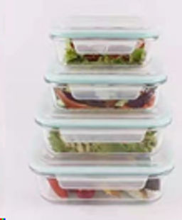 Контейнер прямоугольный, крышка с клапаном 640 мл, стекло / BXW-640CFTQ /уп 36/ - Галеонтрейд фото 2