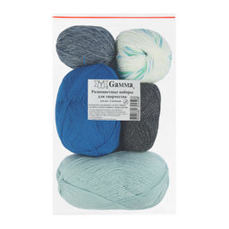 Пряжа Разноцветные наборы для творчества (5 мотков) в пакете