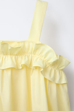 POPLIN RUFFLED DRESS - Zara фото 3