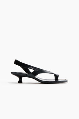 Sandalias de piel con tac?n kitten