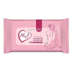 Влажные салфетки гигиенические для интимной гигиены "Meggi" 20шт .