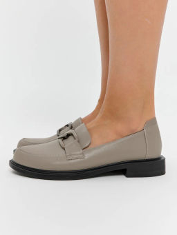 Лоферы женские пудра, н/к