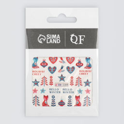 Цена за 6 шт. Слайдеры для ногтей Hello Winter, разноцветные - Qf фото 3