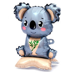Цена за 2 шт. Воздушный шар фольгированный 23" «Коала», на подставке, под воздух