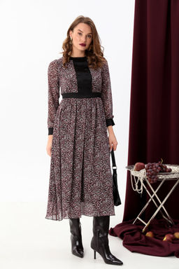Платье NIKVA н941-1 винная абстракция