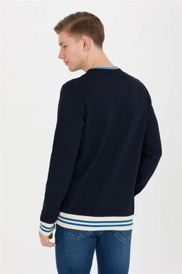 Мужская темно-синяя толстовка с круглым вырезом - U.s. polo assn фото 11