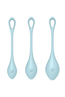 Набор вагинальных шариков Satisfyer YONI Power 2, силикон, голубой