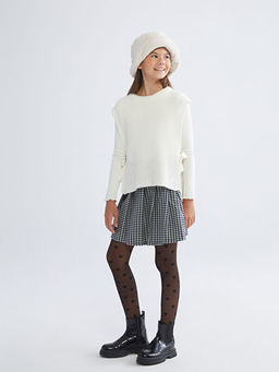 Fiyonk Detayl? K?z ?ocuk Triko S?veter