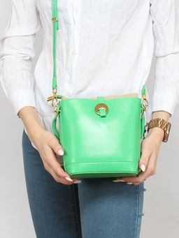 Сумка женская натуральная кожа GU 165-8226, 3отд, плечевой ремень, зеленый SALE 256003 - Adelia фото 5
