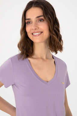 Kad_n Lila V Yaka Basic Ti__rt Sepette S_rpriz _ndirim - U.s. polo assn фото 2