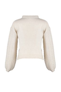 Tas Genis Kal?p Yumusak Dokulu Sac Orgulu Triko Kazak TWOAW22KZ1620