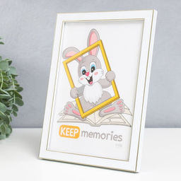 Фоторамка для фото 15×21 см Keep memories «Акварель», пластик, белый, (стекло)