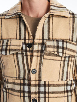 Regular Fit Uzun Kollu Ekose Erkek G?mlek Ceket