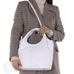 Сумка женская кожаная 8555-1 white Polina&Eiterou  в Новосибирске