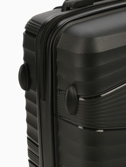 Чемодан на колёсах маленький 44 л (S), на молнии, кодовый замок, чёрный