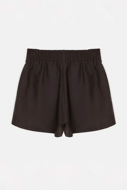 Koyu Kahverengi %100 Modal Beli Lastikli Boncuk Detayl? Sort & Bermuda TWOSS26SR00055