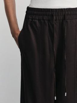 Брюки-джоггеры с вискозой и льном в составе / Zarina  фото 5