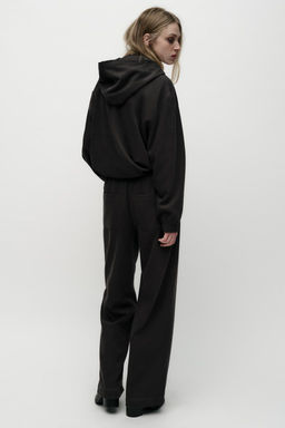 TEXTURED WIDE-LEG TROUSERS - Zara фото 6