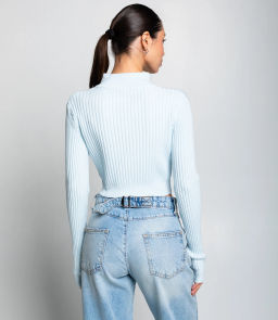 Джемпер #КТ1228, голубой