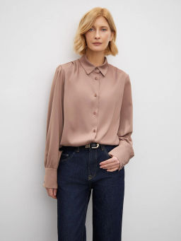 Рубашка однотонная B2974/terry - Emka фото 3