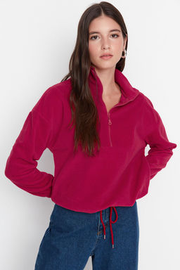 Bordo Fermuar Detayl? Polar Orme Sweatshirt TWOAW21SW0758