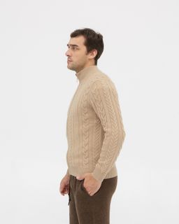 Джемпер из шерсти верблюжонка 4077 бежевый