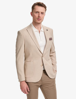 A__k Kahverengi Ex. Slim Fit %100 Pamuk Ceket