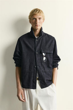 SOBRECAMISA DENIM RELAXED FIT / ?ndigo - Zara фото 2