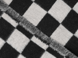 Одеяло байковое 100*140 "Клетка" цв. черный (Россия ВВТ)