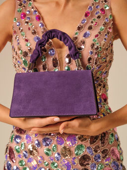 Сумка замшевая Deboro 30715 виноград