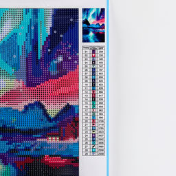 Алмазная мозаика на новый год с полным заполнением со светящимися стразами на холсте Северное сияние, 20?30 см, набор для творчества