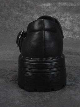 03-PDA165-3 BLACK Полуботинки женские (натуральная кожа)