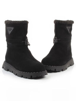 04-PAL273-1Z BLACK Ботинки зимние женские (натуральная замша, 100% шерсть)