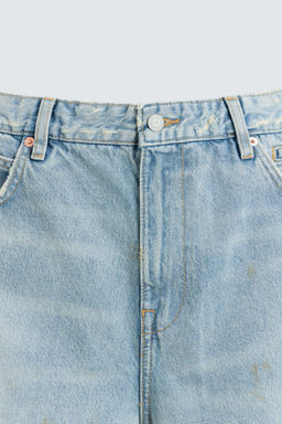 VINTAGE EFFECT BAGGY FIT DENIM BERMUDA SHORTS - Zara фото 17