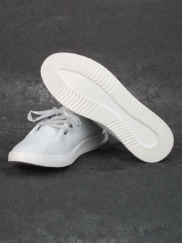 03-PDD90-2 WHITE Полуботинки женские (натуральная кожа)