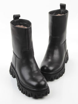 04-PAT148-1Z BLACK Ботинки зимние женские (натуральная кожа, 100% шерсть)