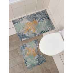 Коврики для ванной и туалета Доляна Тропики, 2 шт: 50?80 см, 40?50 см  фото 6