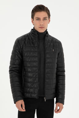 Мужская черная кожаная куртка Неожиданная скидка в корзине - U.s. polo assn фото 8