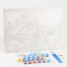 Новогодняя картина по номерам на холсте с подрамником «Новый год! Рождественский вечер», 30×40 см