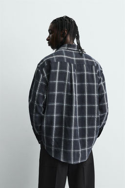 FLOWING CHECK SHIRT - Zara фото 3