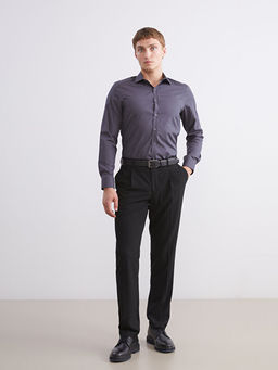 Slim Fit Uzun Kollu Poplin Erkek G?mlek