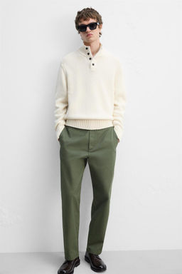 COTTON-WOOL BLEND BUTTON-UP SWEATER - Zara фото 6