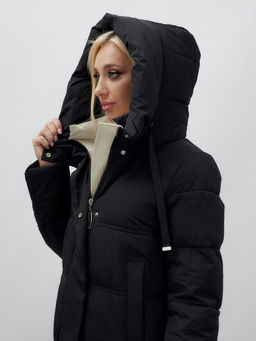 Пальто зимнее MTFORCE 9625Ch женское черное утеплитель 270 г/м²  фото 8