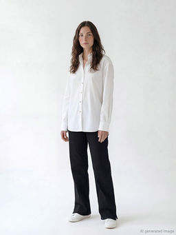 Kolay Giyilebilir Beli Fermuarl? Straight Fit Kad?n Jean Pantolon